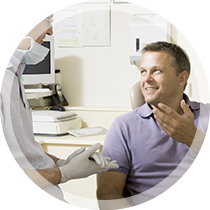 Man in dental chair