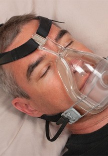 : A man receiving combined therapy for sleep apnea
