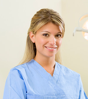Dental assistant smiling