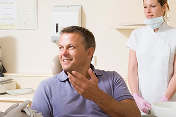 Man in dental chair