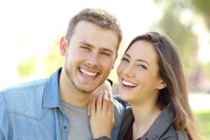 Happy couple after treating sleep apnea. 